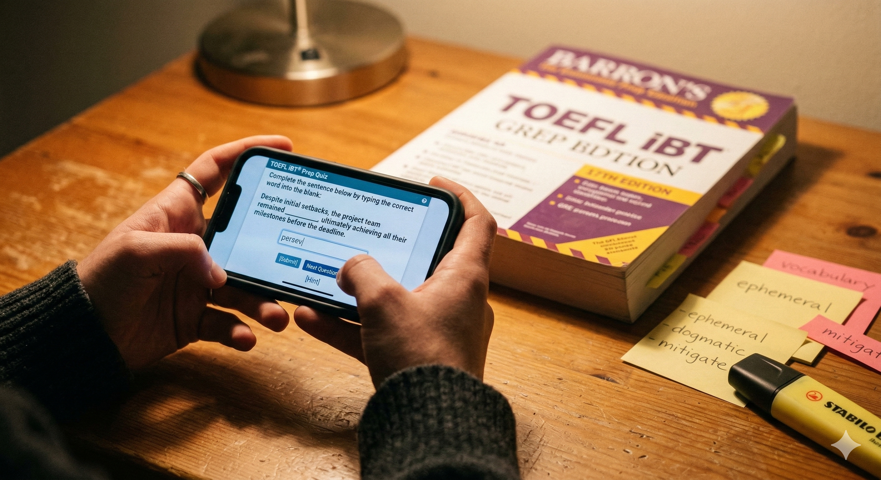 Student studying vocabulary with CardLLM