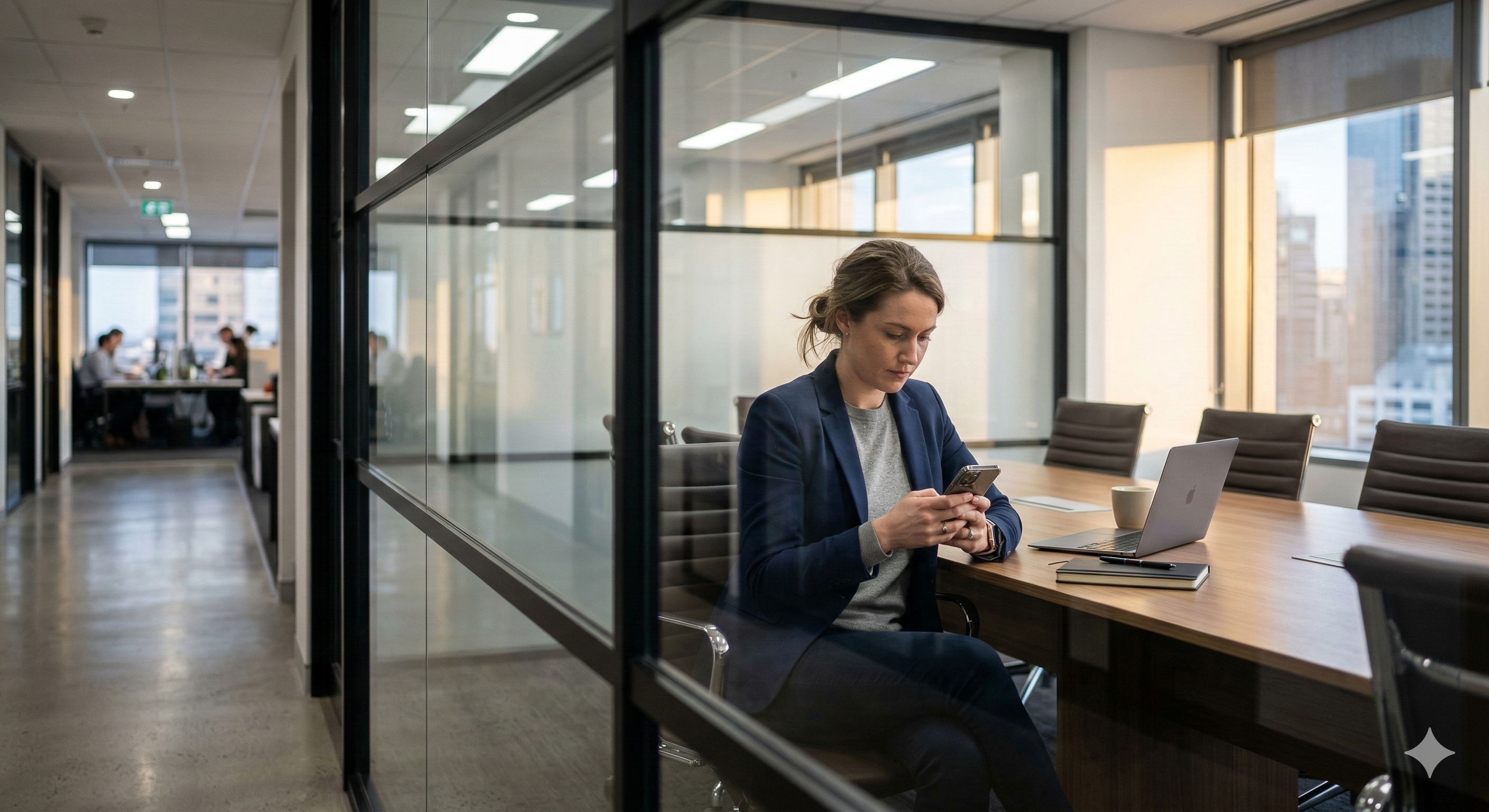 Professional using CardLLM for business English